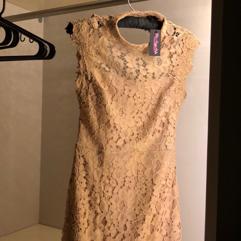 Taupe dress from Hot Miami styles